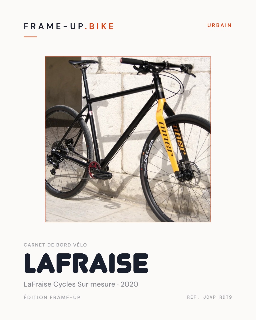 Carte Frame-up d'un vélo La Fraise Cycles - recto